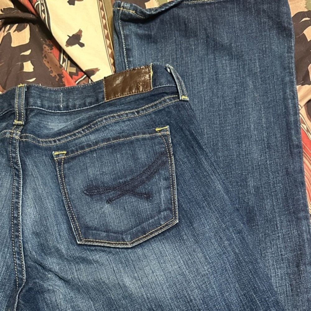 135. New York & Company Dark Blue Flare Jeans